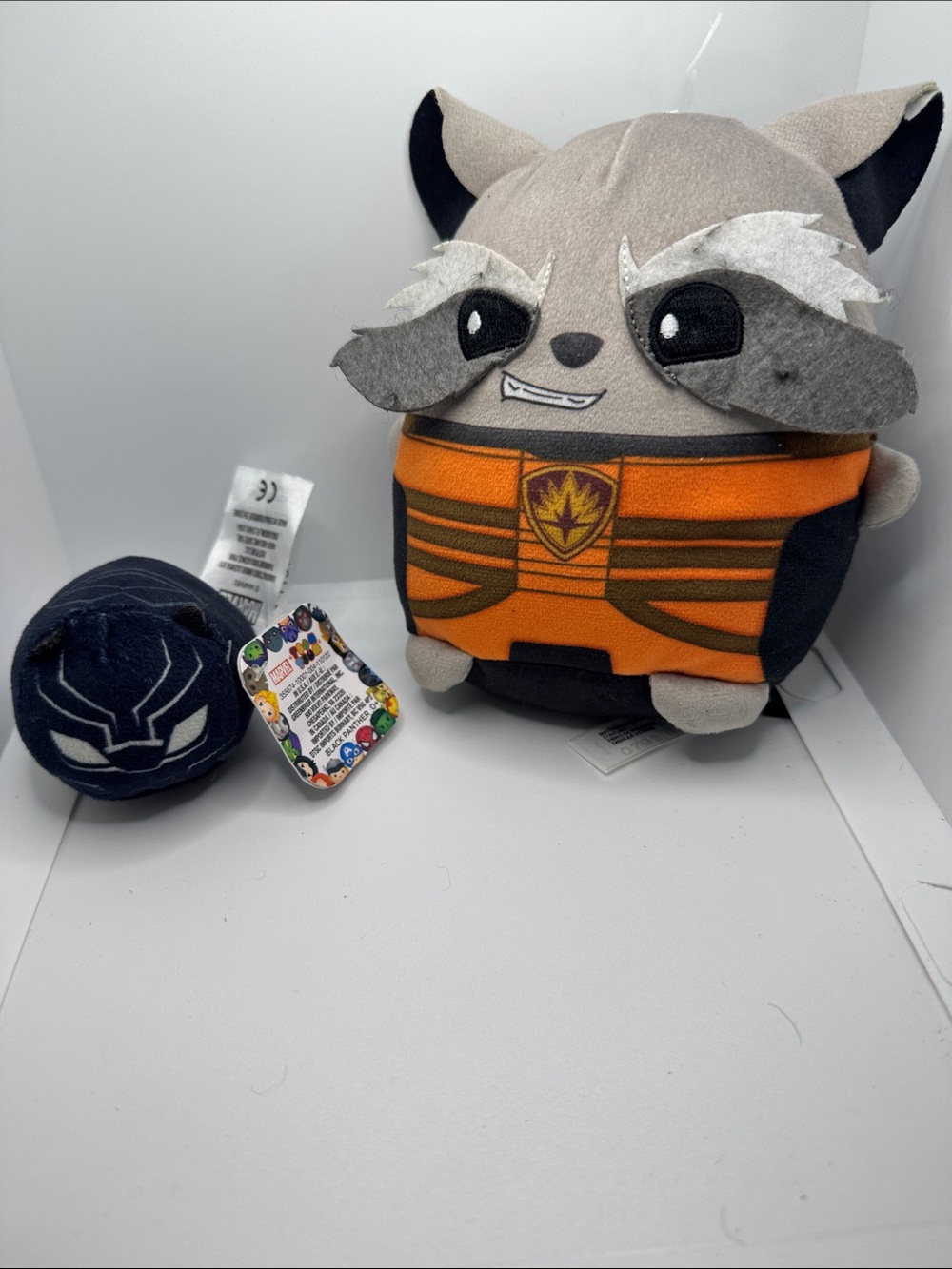 Marvel Rocket Raccoon Plush & black panther tsum tsum